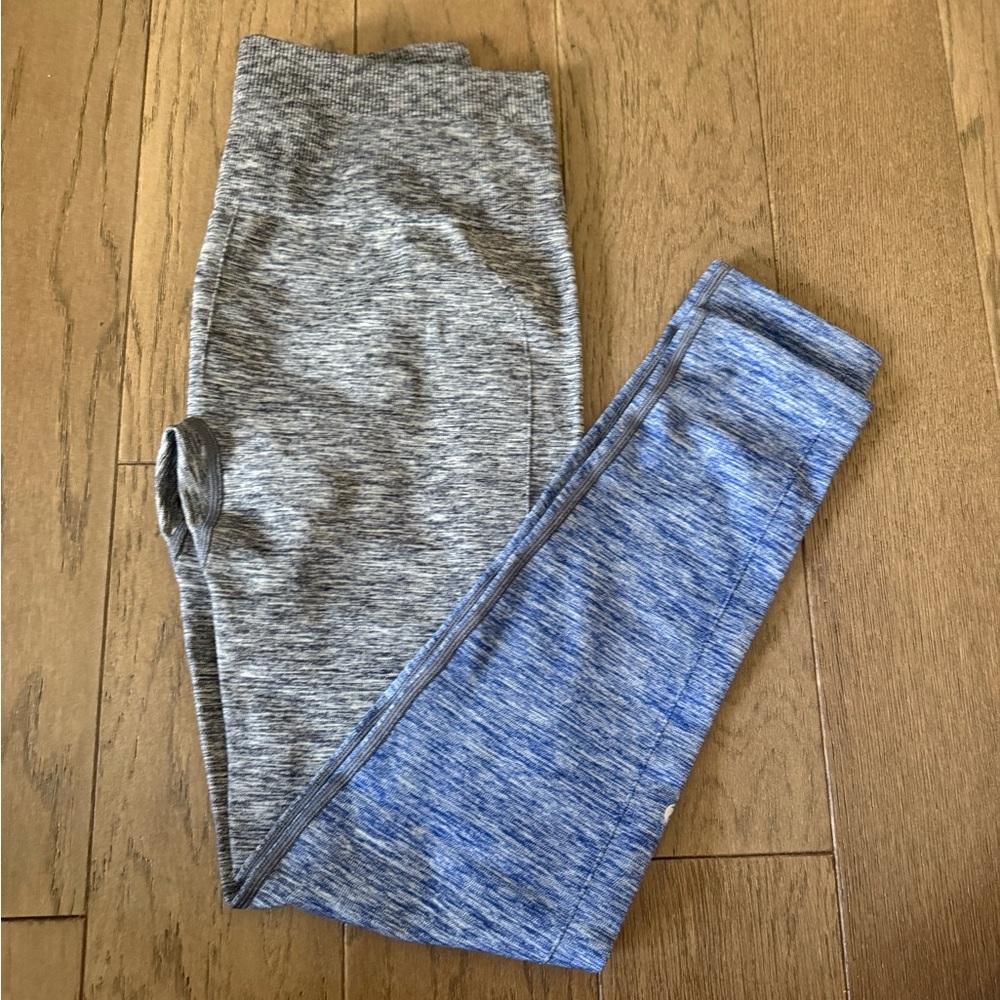 Lululemon Gray and Blue Leggings Size 10